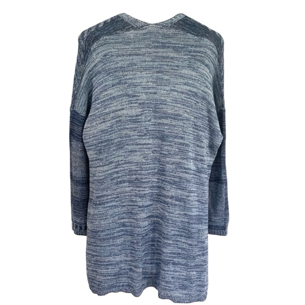 Soft Surroundings Patchwork Blues Open Cardigan S… - image 5